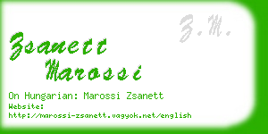 zsanett marossi business card